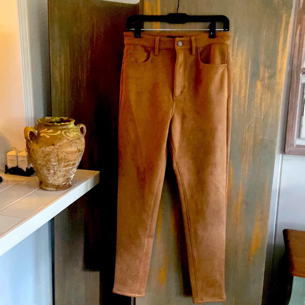 Ann Taylor faux suede high waisted pants